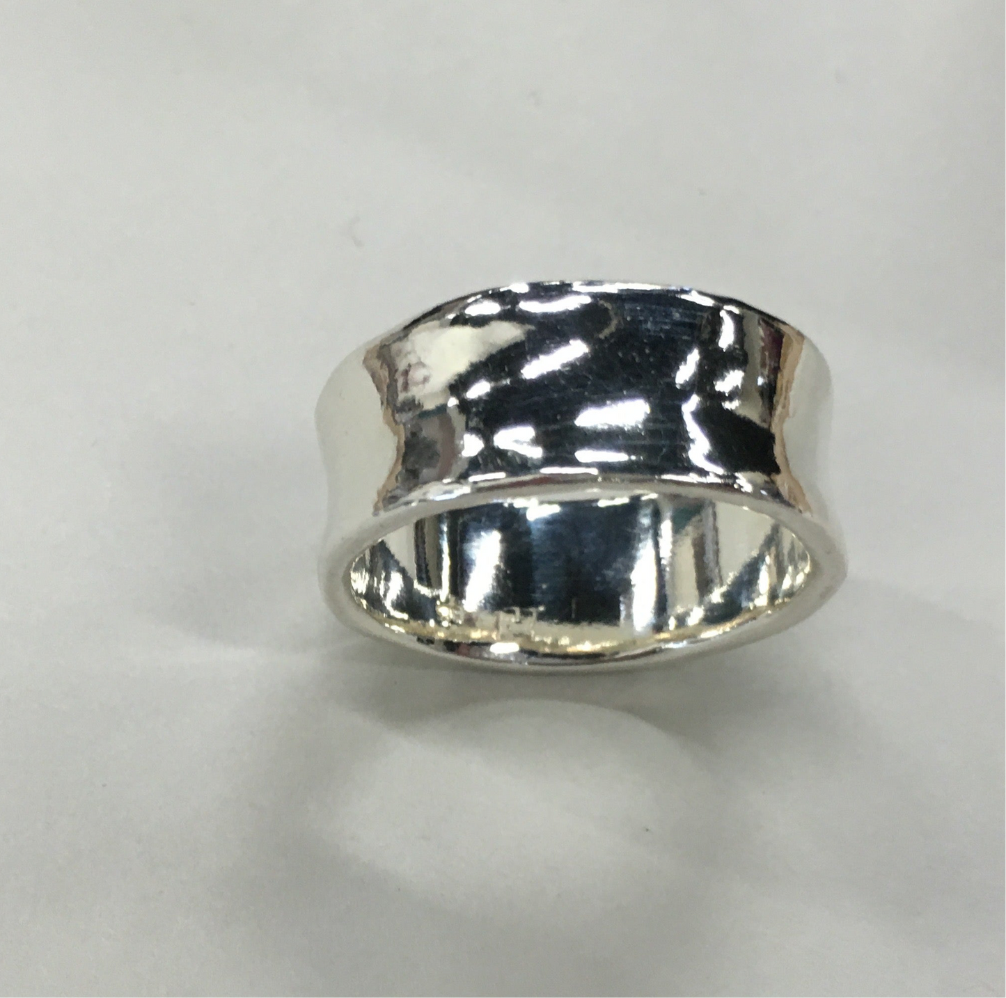 10mm Wide Concave Ring.