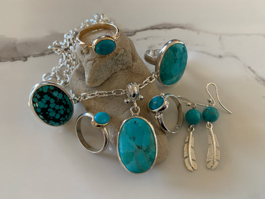 9kt Yellow gold Turquoise Ring