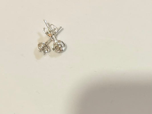 Tiny 50mm Sterling Silver Ball of Life Ear Rings