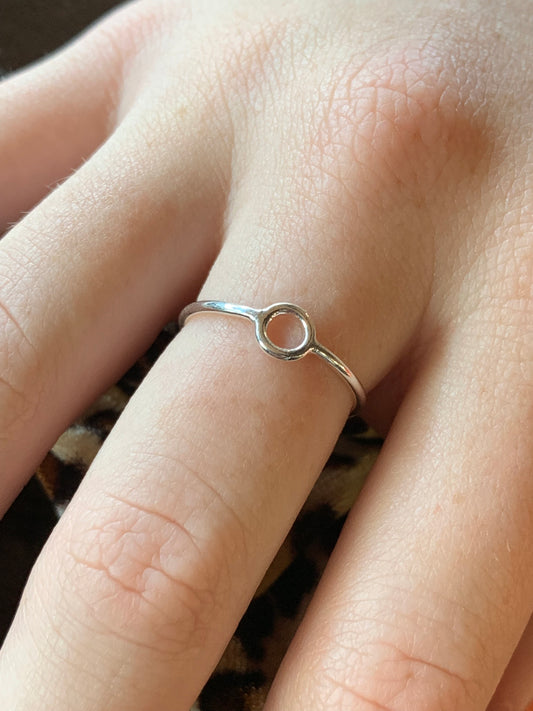 Sterling Silver Stacker Ring: Circle