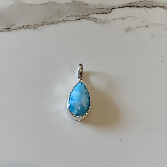 Small Sterling Silver Larimar Pendant