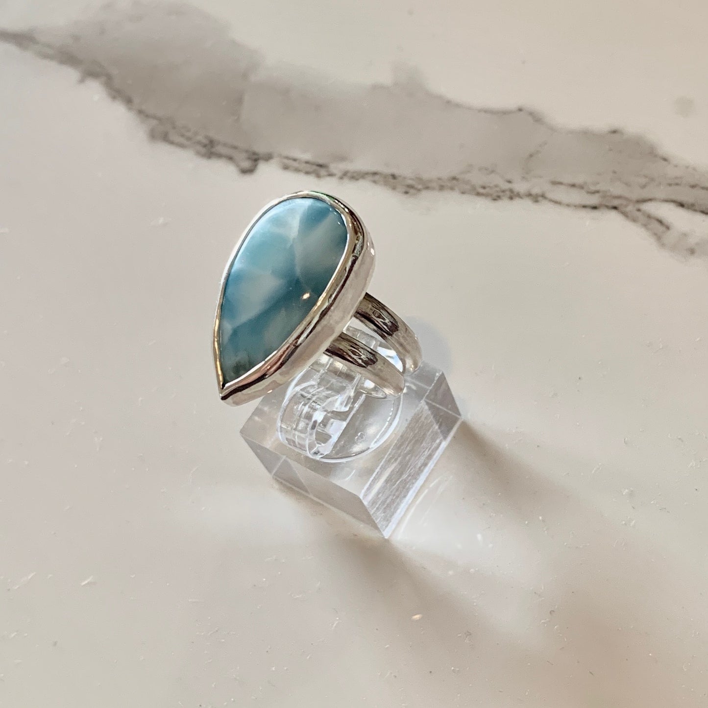 Sterling Silver Larimar Ring