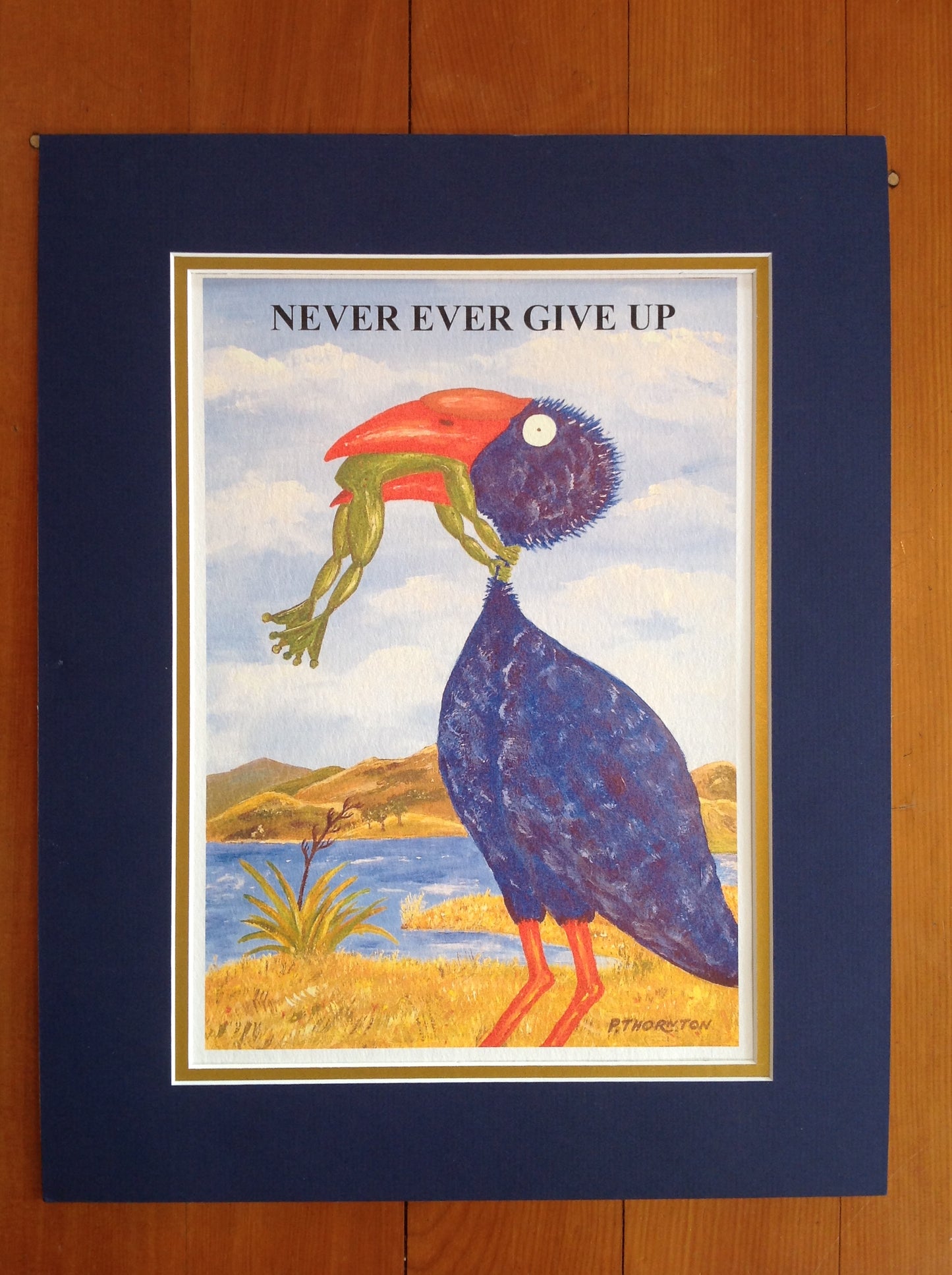 Sterling Silver Words to Wear Ring Never Give Up!