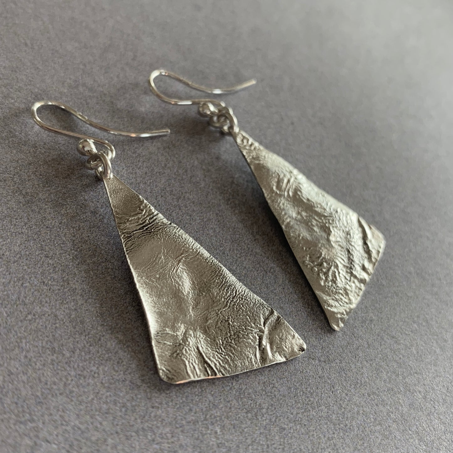 Ear Ring Sterling Silver Triangle Drops