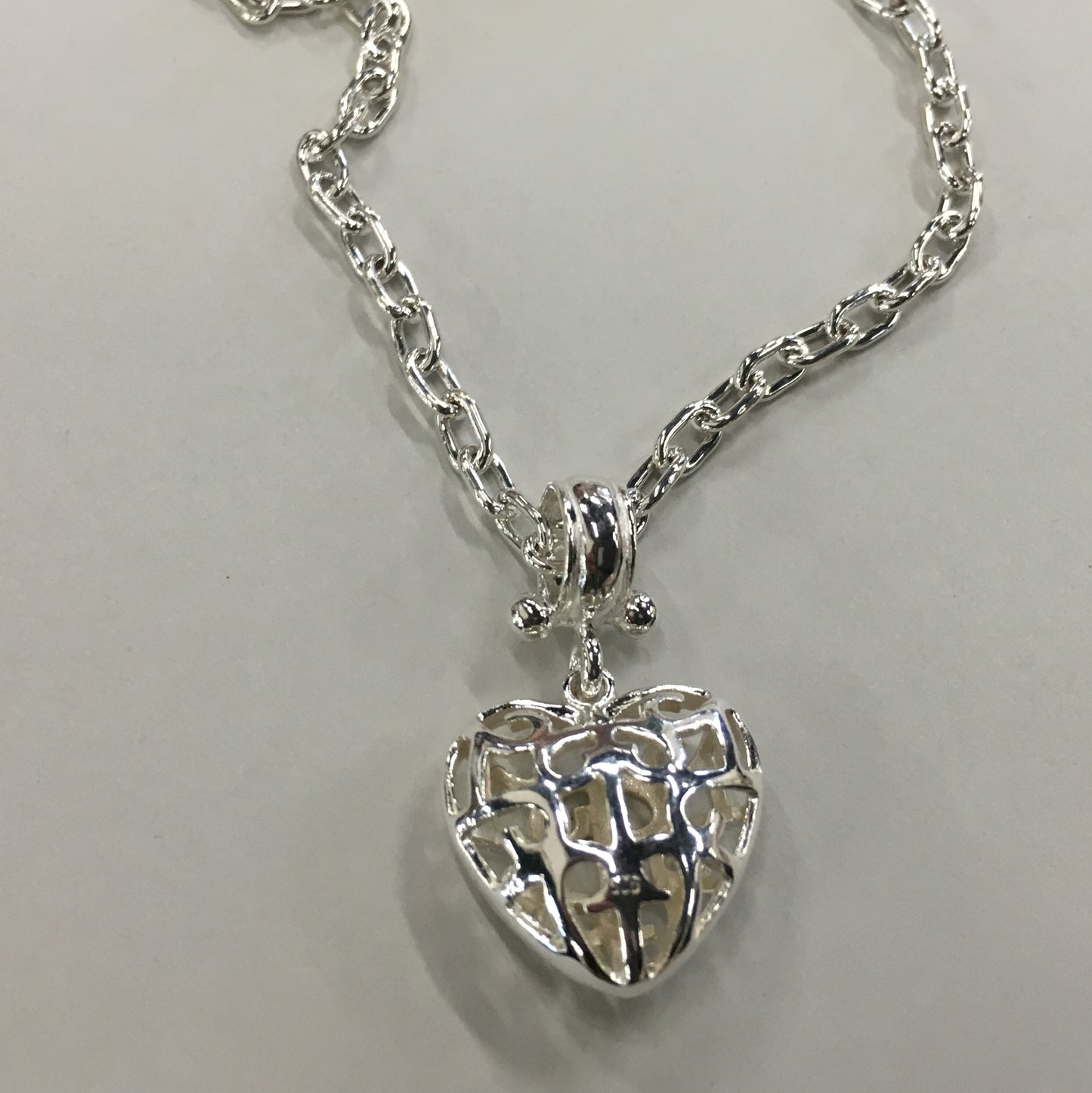 Sterling Silver Filigree Heart Pendant