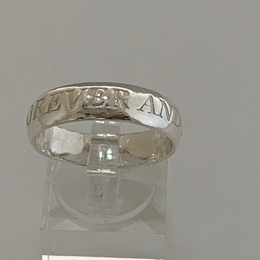 Sterling Silver Words to Wear Ring Forever and a Day
