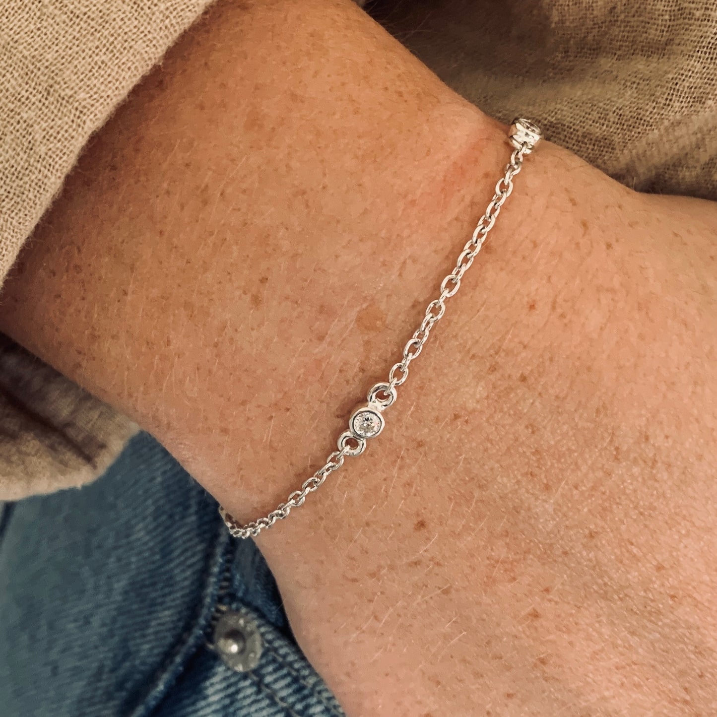 Trilogy Bracelet with third of carat of Diamonds