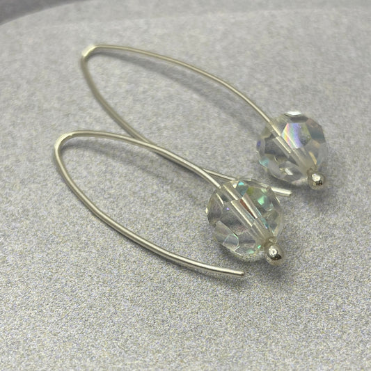 Ear Ring Simplicity Hoop with Swarovski Crystal
