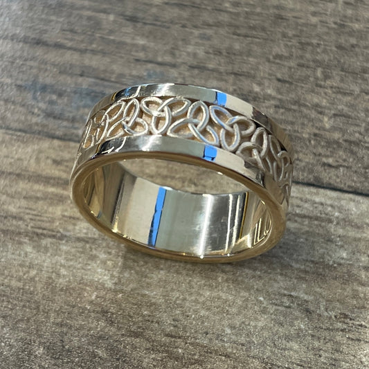 Gents Ring: Celtic insert