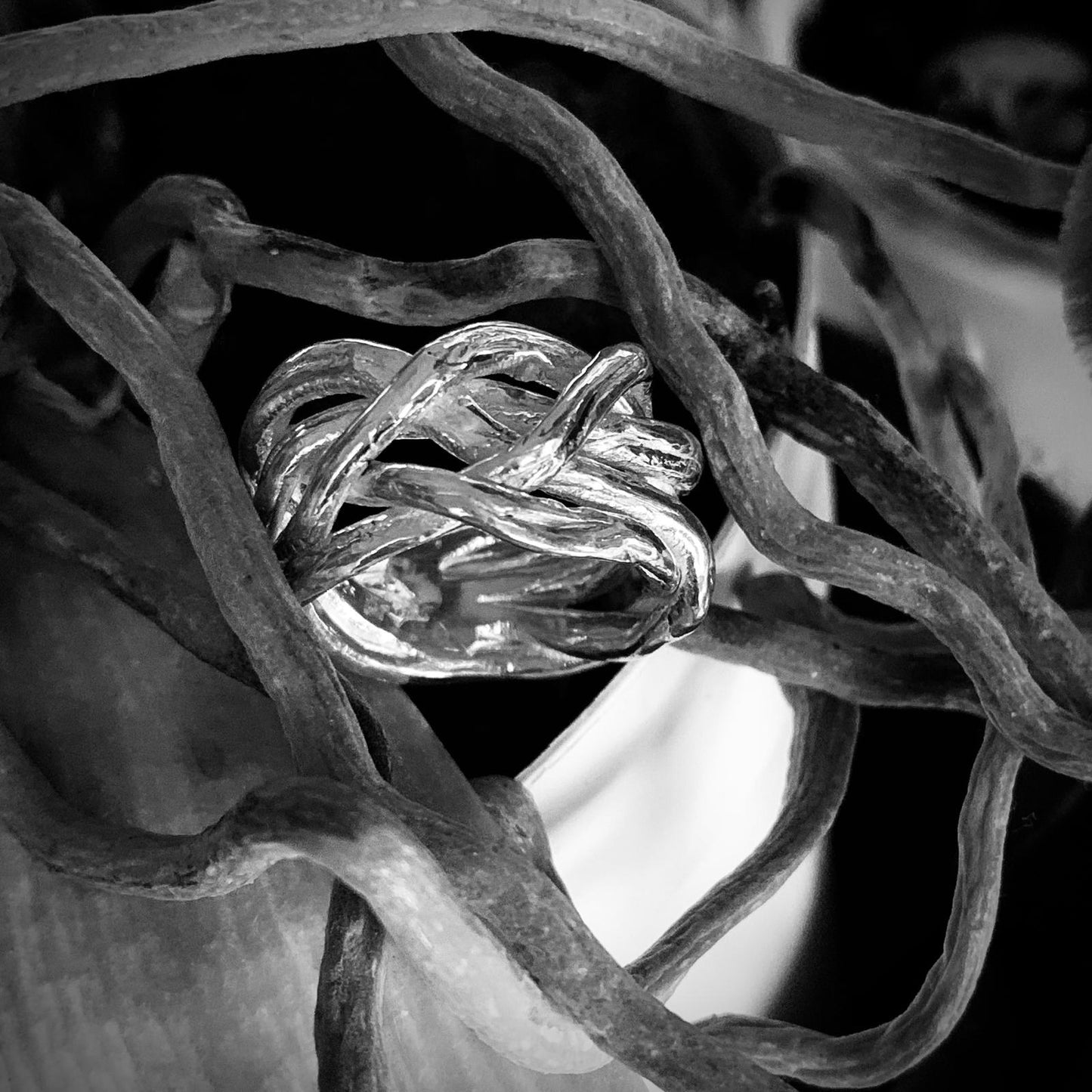 Sterling Silver Organic Ring.