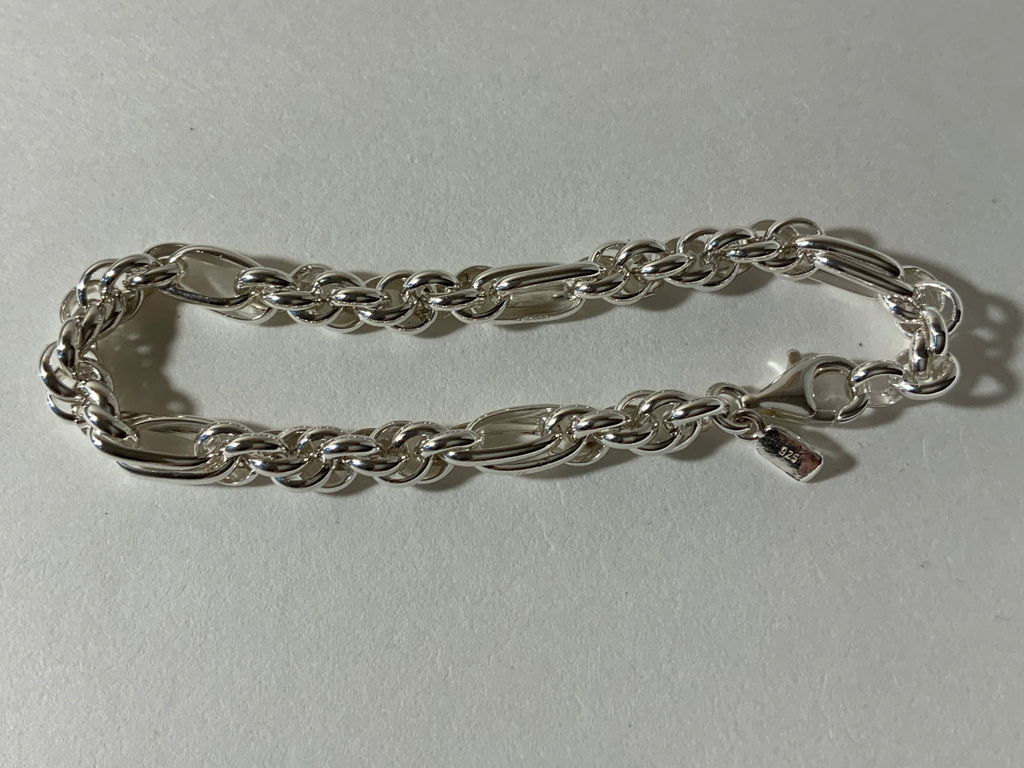 Sterling Silver Fancy Rope Bracelet.