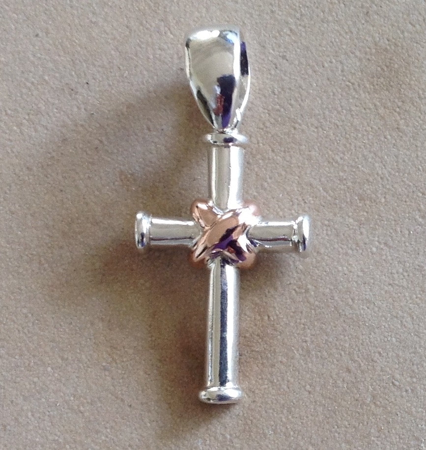 Sterling Silver & Rose Gold Pendant