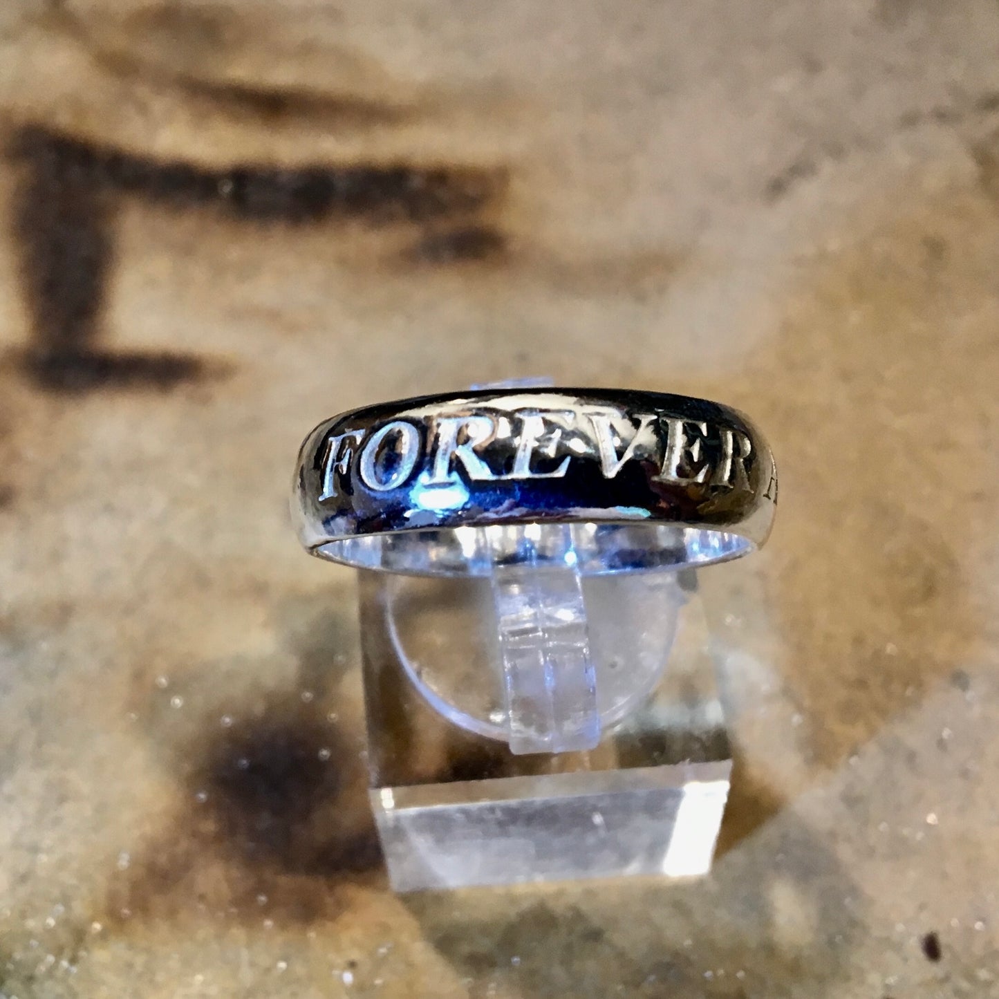 Sterling Silver Words to Wear Ring Forever and a Day