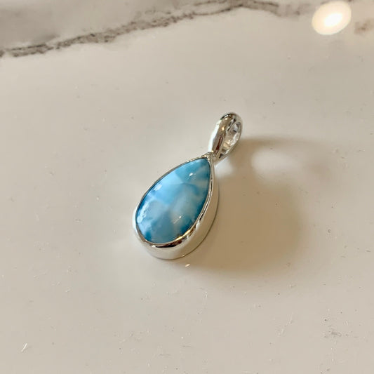 Small Sterling Silver Larimar Pendant