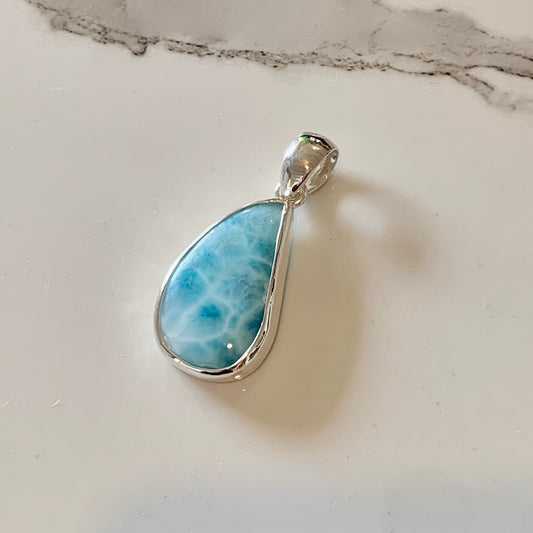 Larimar Pendant, set in Sterling Silver