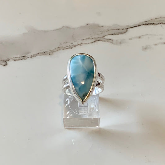 Sterling Silver Larimar Ring