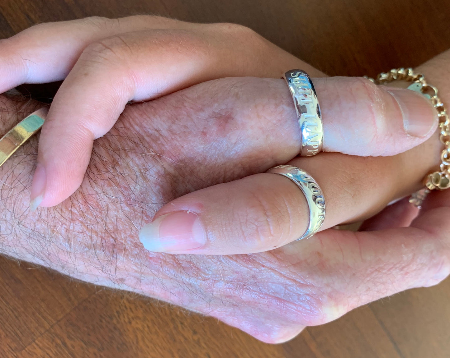 Sterling Silver Words to Wear Ring Shit Happens