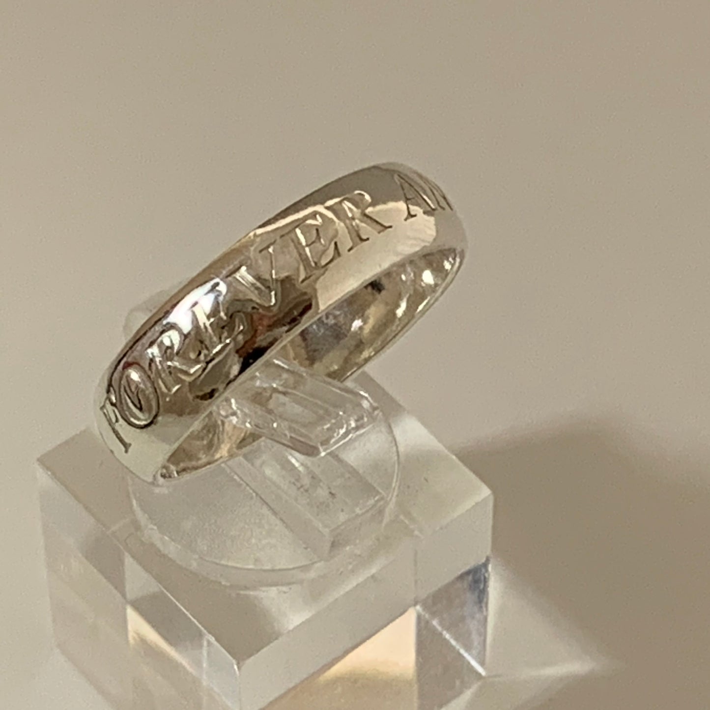 Sterling Silver Words to Wear Ring Forever and a Day