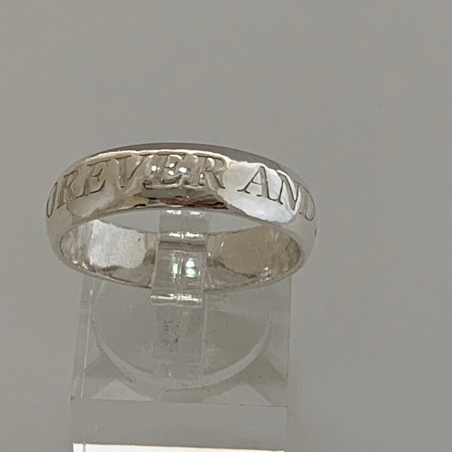 Sterling Silver Words to Wear Ring Forever and a Day