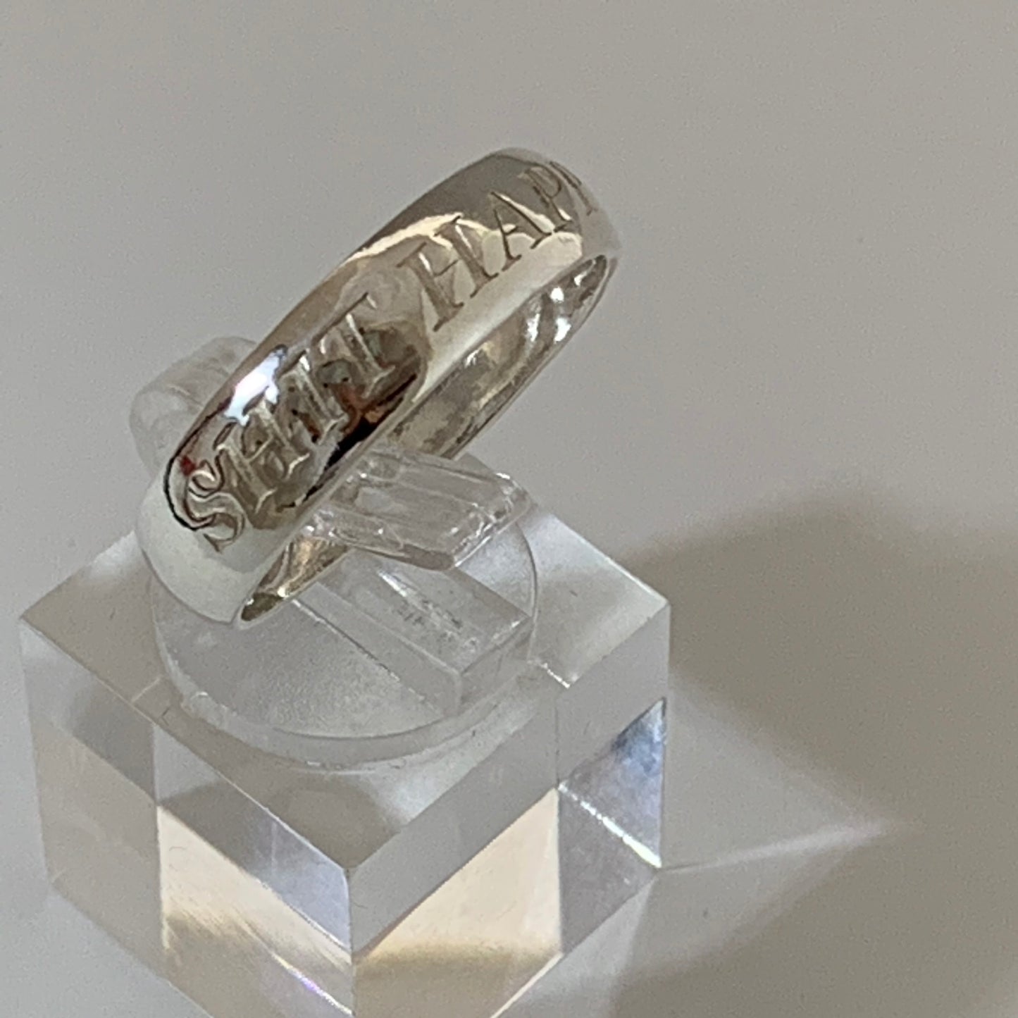 Sterling Silver Words to Wear Ring Shit Happens