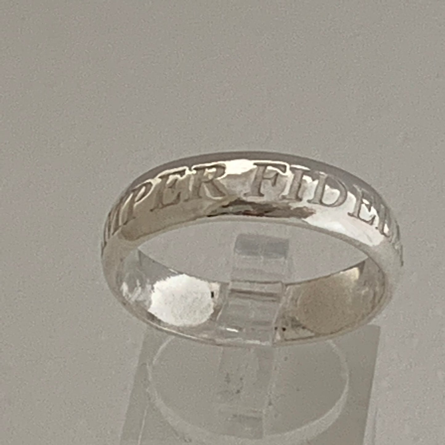 Sterling Silver Words to Wear Ring Semper Fidelis