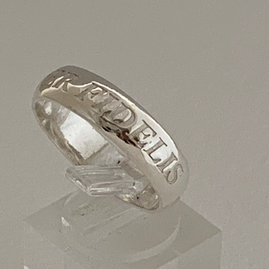 Sterling Silver Words to Wear Ring Semper Fidelis
