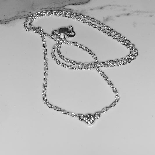 Quarter carat Solitaire Diamond Necklace