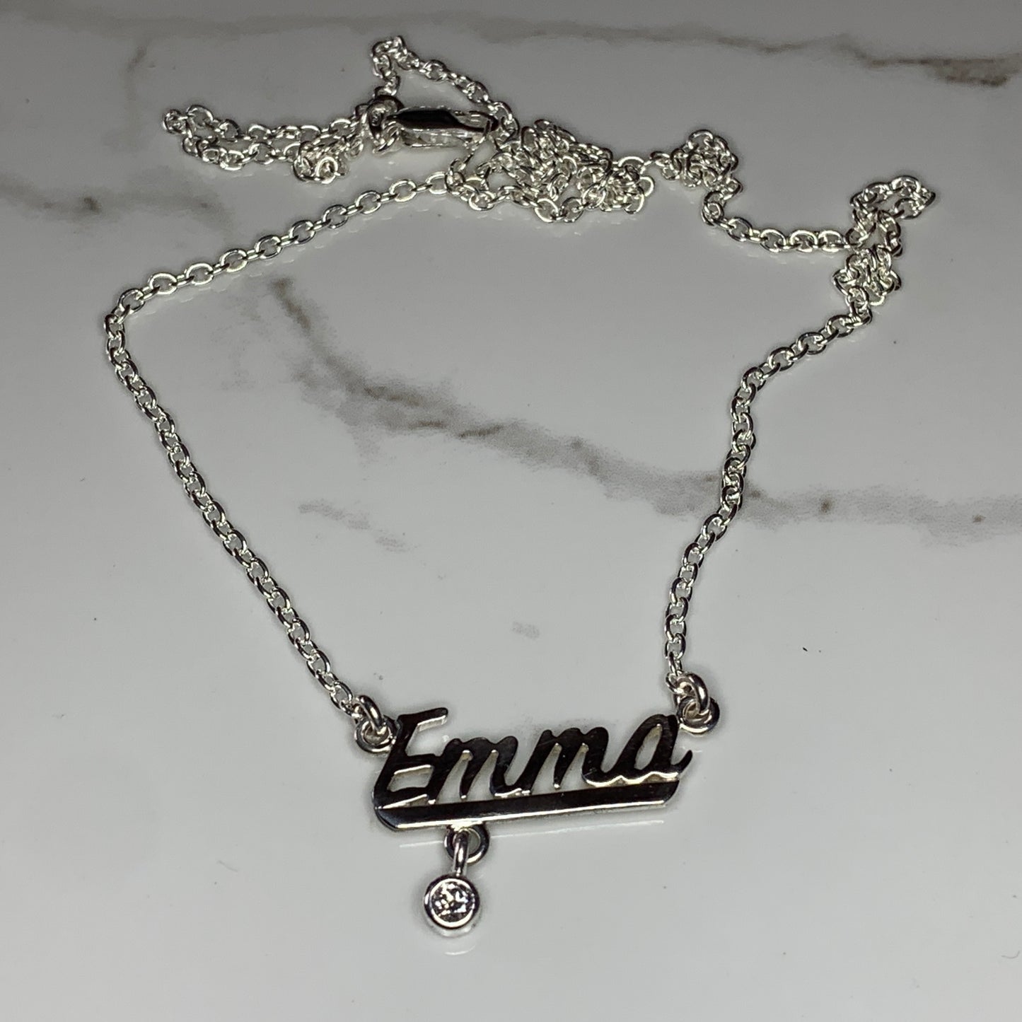 Name Chain, with 3mm (0.10ct)Diamond