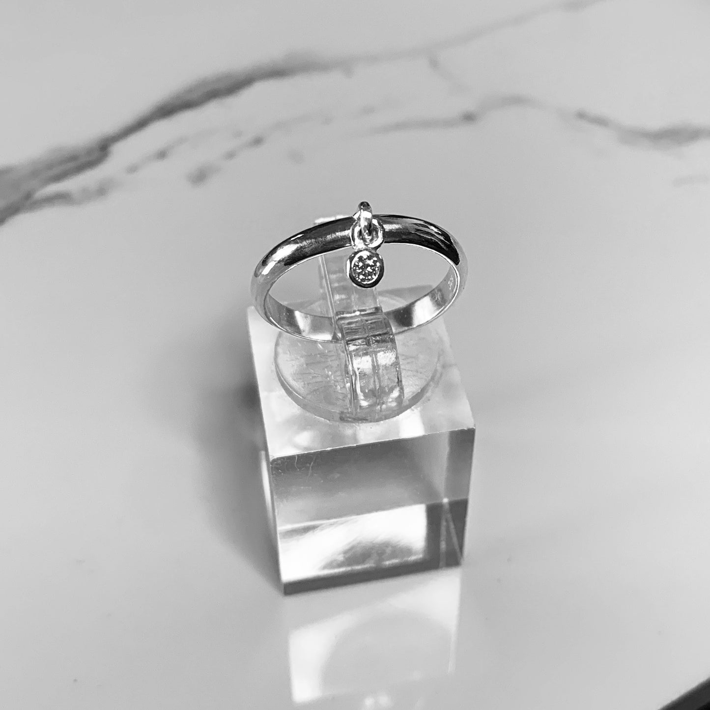 Charm Ring with 2.5mm, 0.06ct Diamond