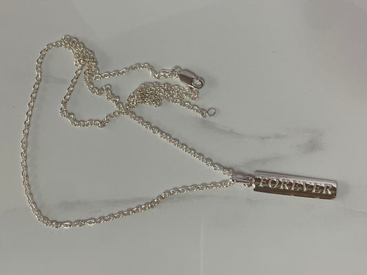 Sterling Silver Words to Wear Pendant Forever