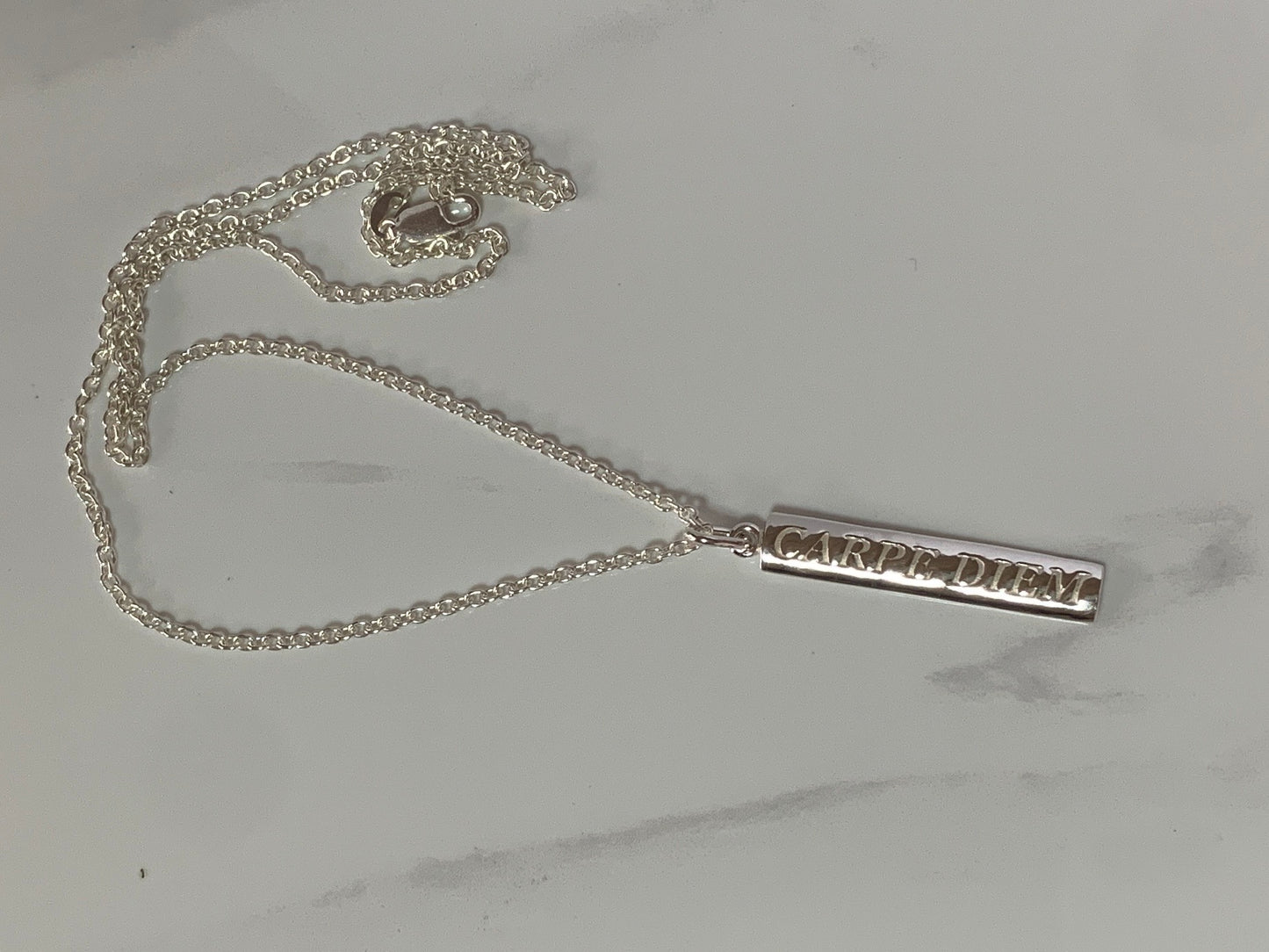 Sterling Silver Words to Wear Pendant Carpe Diem