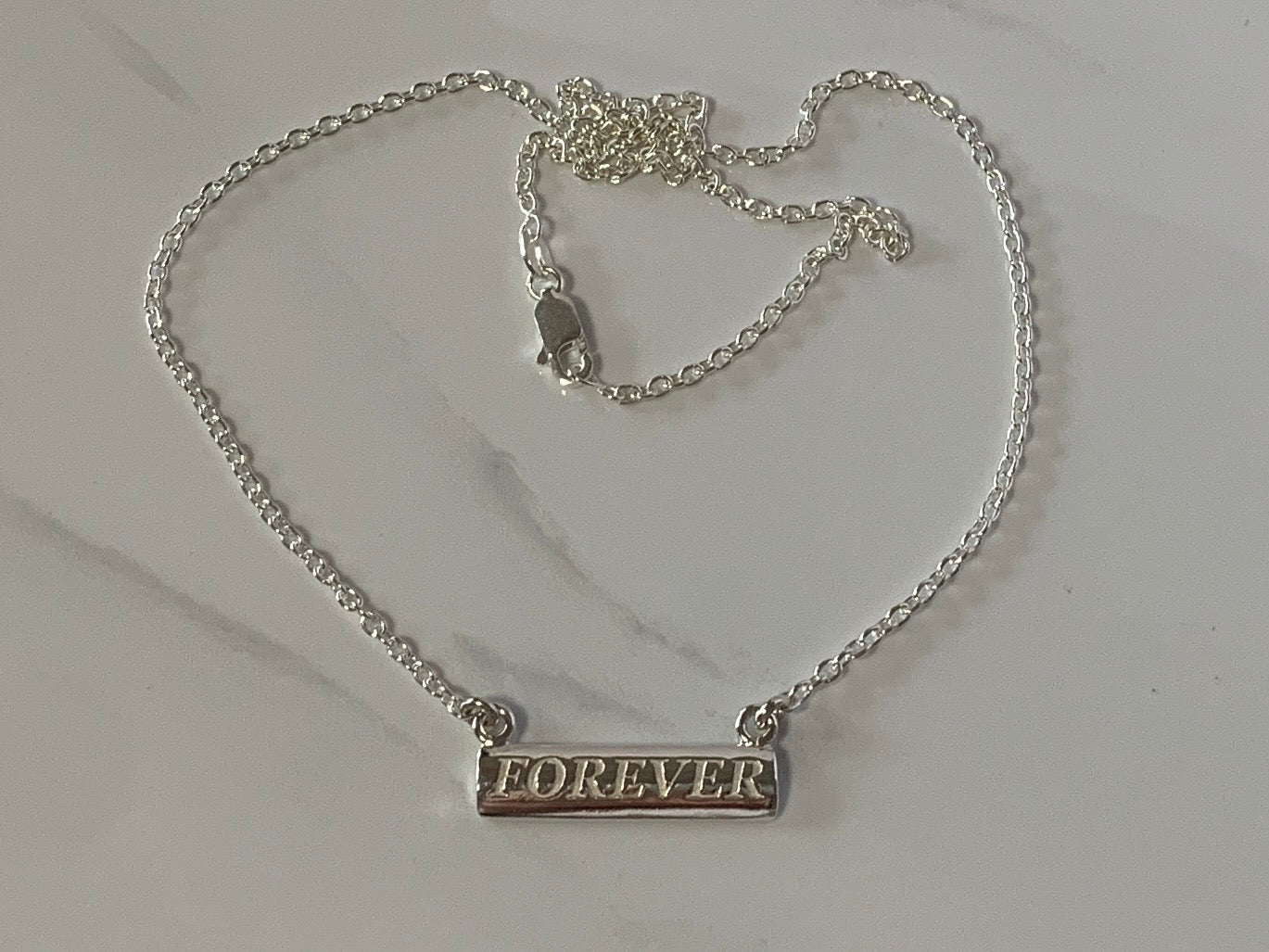 Sterling Silver Words to Wear Pendant Forever