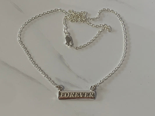 Sterling Silver Words to Wear Pendant Forever